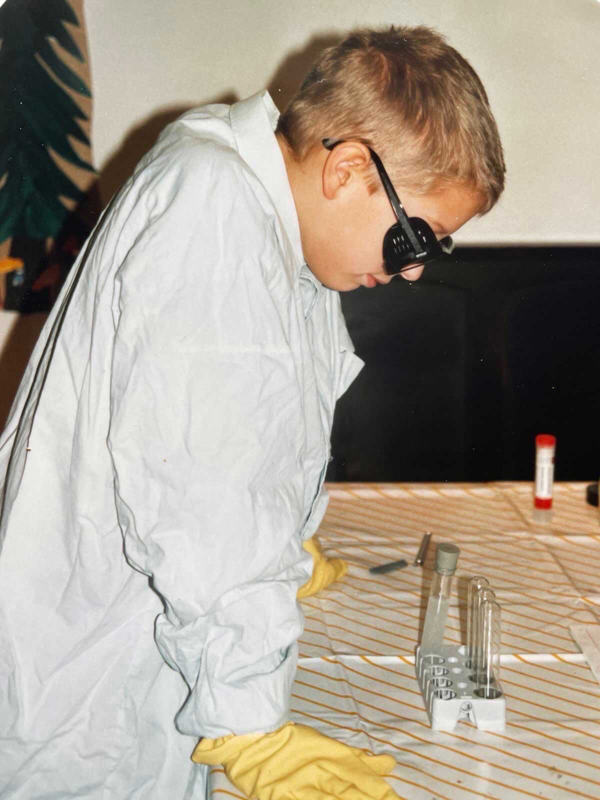 Dominik bei der Physik